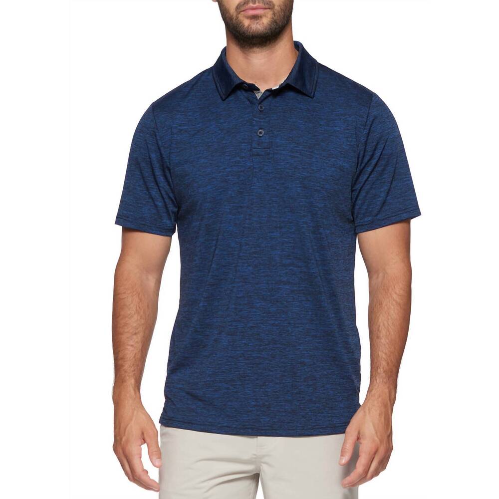 NEW FLAGS & ANTHEM windemere performance polo shirt in navy